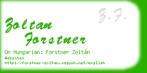 zoltan forstner business card